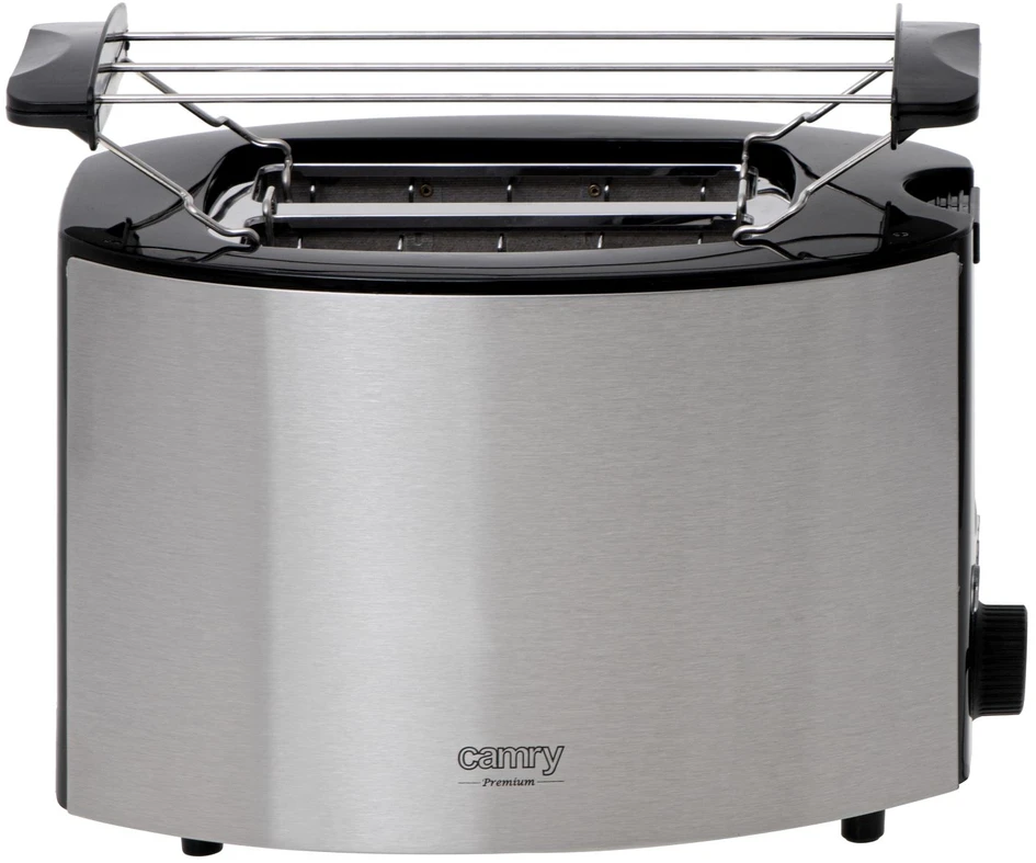 Skrudintuvas Adler Camry | Toaster | CR 3215 | Power 1000 W | Number of slots 2 | Housing material Nerūdijantis plienas | Juodas/Nerūdijantis plienas