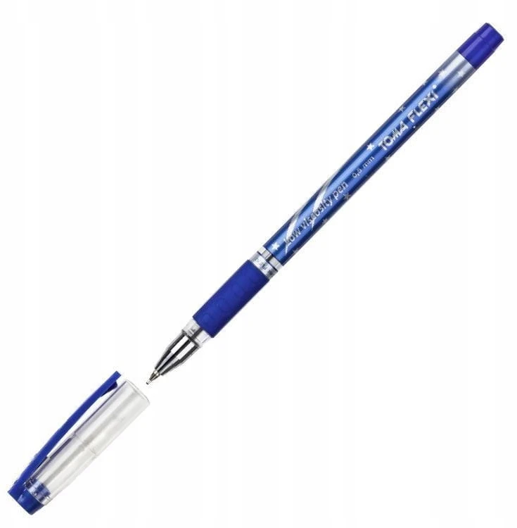 10x Toma Flexi To-076 mėlynas rašiklis, 0,5mm, biuro, mokyklai