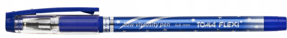 10x Toma Flexi To-076 mėlynas rašiklis, 0,5mm, biuro, mokyklai