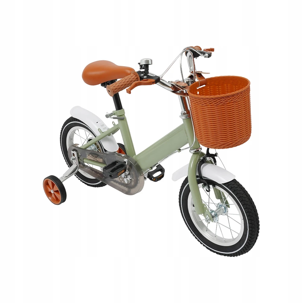 12 colių balansinis ir pedalinis dviratis 2-4 metų amžiaus - Žalias