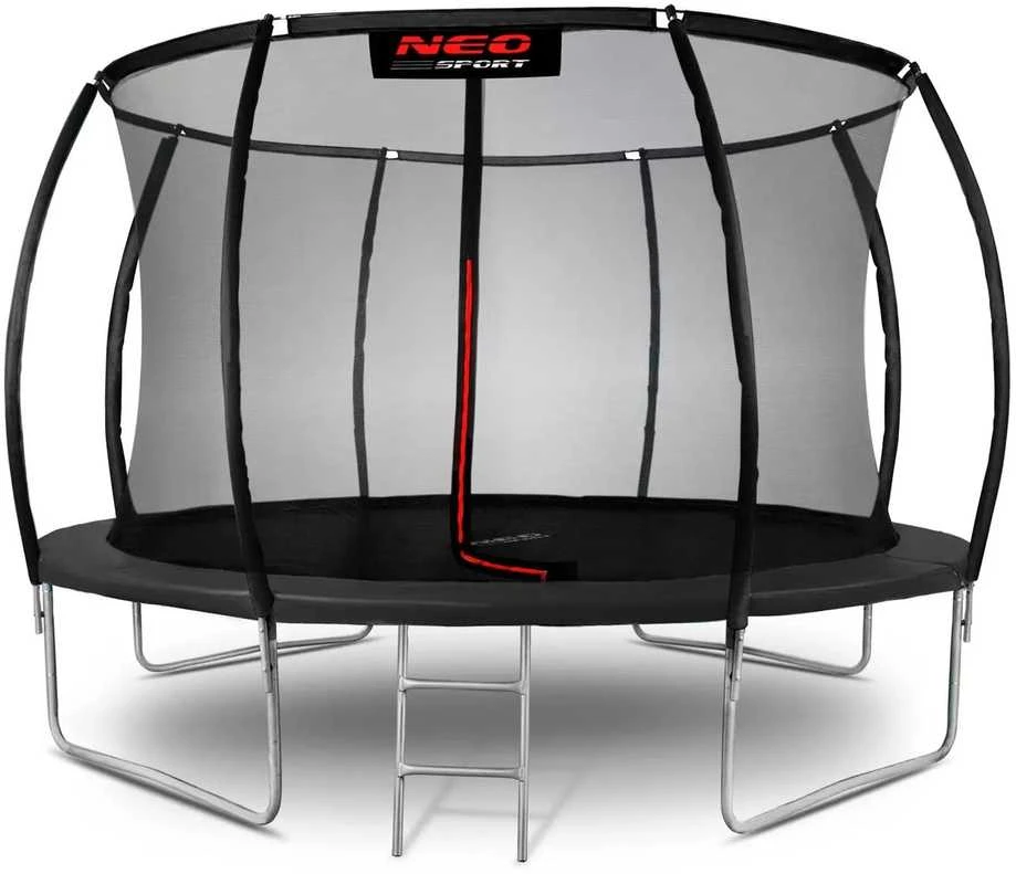 12 pėdų / 374 cm profiliuotas sodo batutas su vidiniu tinklu „Neo-Sport“