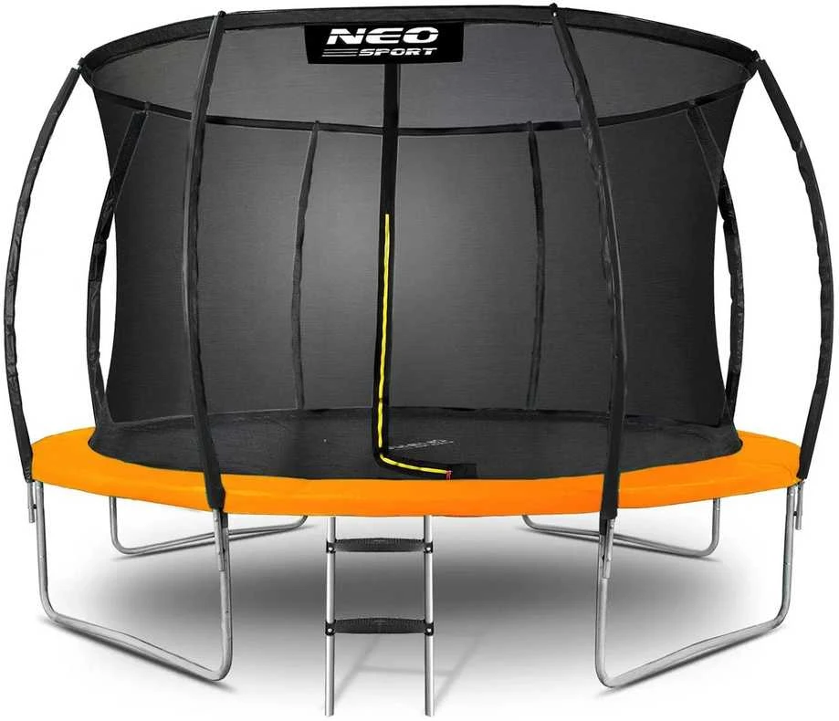12 pėdų / 374 cm profiliuotas sodo batutas su vidiniu tinklu „Neo-Sport“