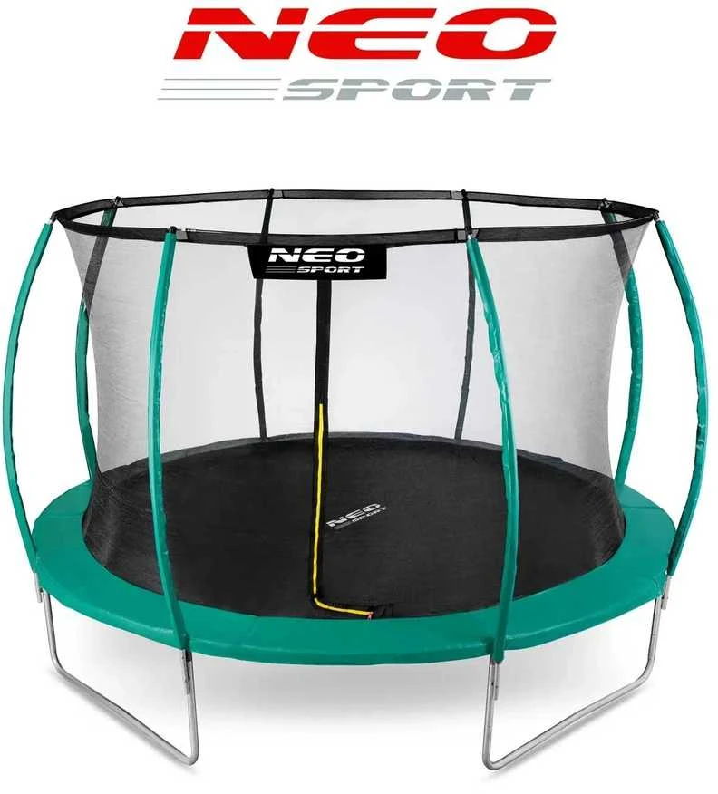 12 pėdų / 374 cm profiliuotas sodo batutas su vidiniu tinklu „Neo-Sport“