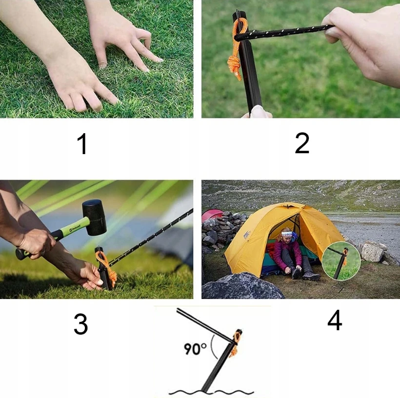 12 Vnt. TENT STARS TOURIST TENT SPEEL PLIENINIAI 18CM + KREPŠELIS