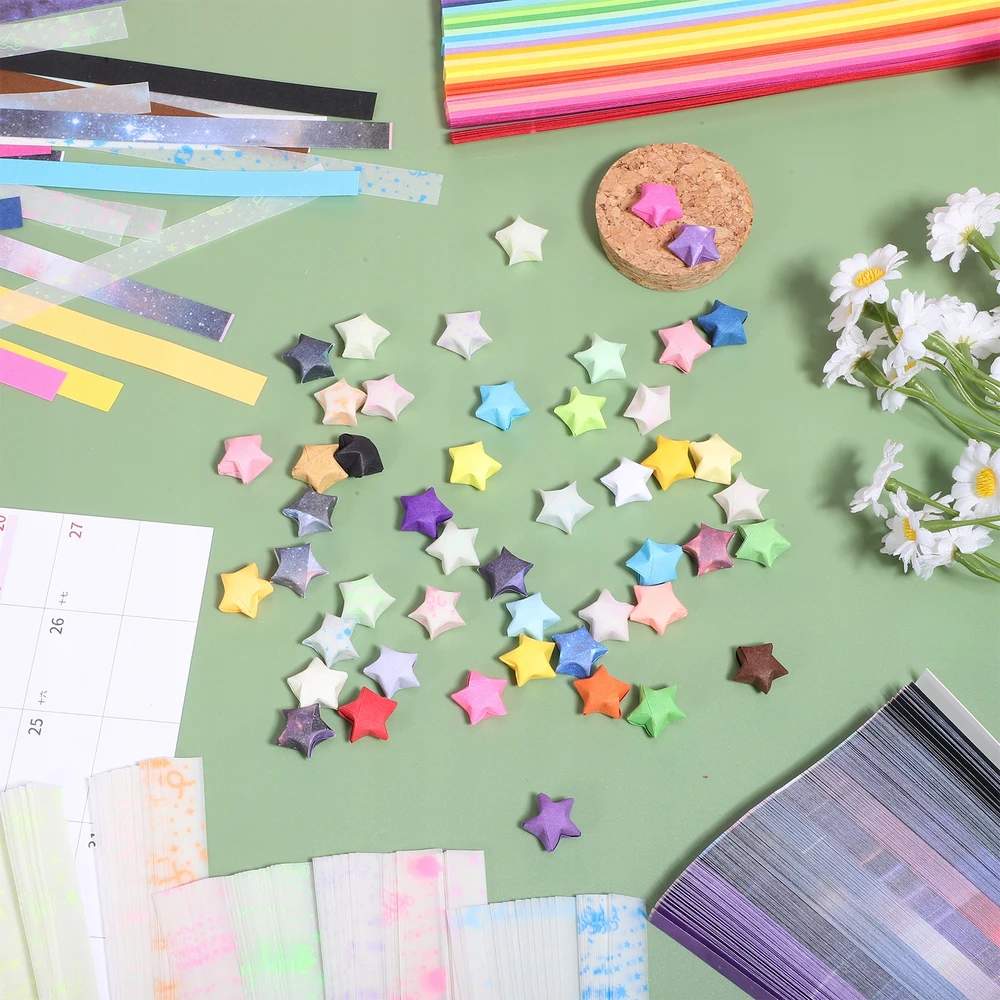 1290 vnt. POPERERINIS JUOSTOS ORIGAMI STARS POPIERINIS STARS