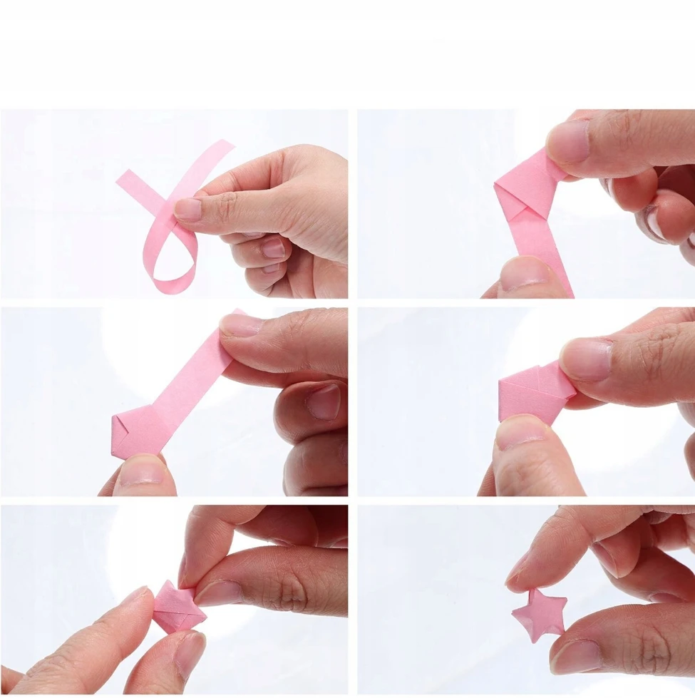 1290 vnt. POPERERINIS JUOSTOS ORIGAMI STARS POPIERINIS STARS