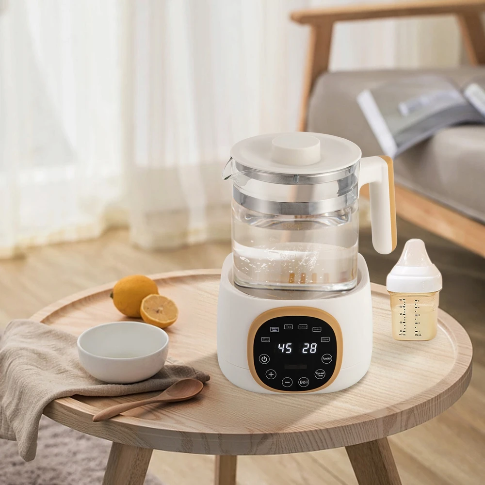 1,3 l kūdikio buteliuko šildytuvas su 250 V kištuku, 600 W pastovios temperatūros pieno maišytuvu