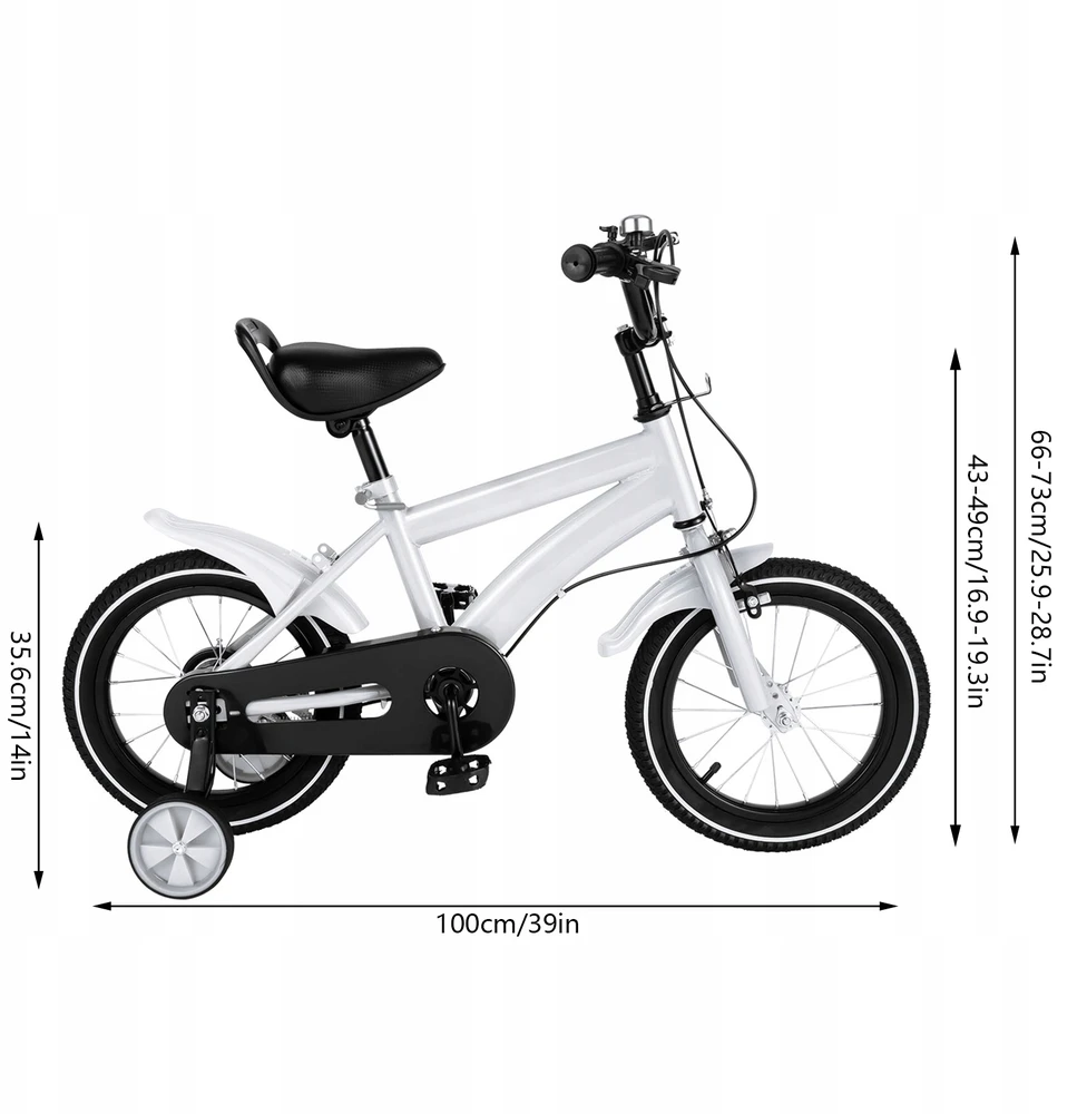 14'' VAIKiškas DVIRATIS TINKAMAS AUKŠTIS 100-115cm 3-6 METAI