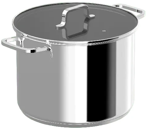 15 litrų plieno puodas, DIDELIS, indukcinis, 28 cm, su dangčiu HELIX BergHOFF