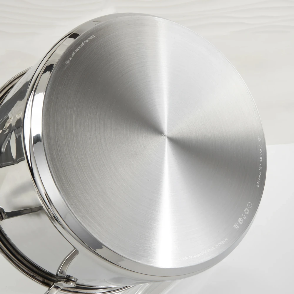 15 litrų plieno puodas, DIDELIS, indukcinis, 28 cm, su dangčiu HELIX BergHOFF
