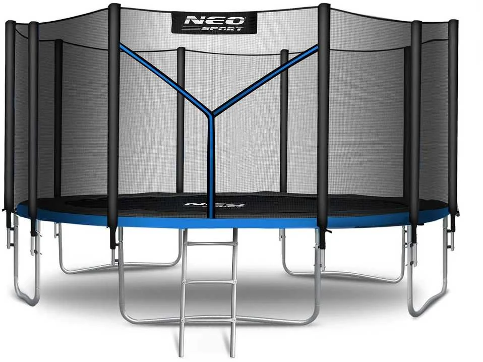 15 pėdų / 465 cm sodo batutas su lauko tinklu ir kopėčiomis „Neo-Sport“