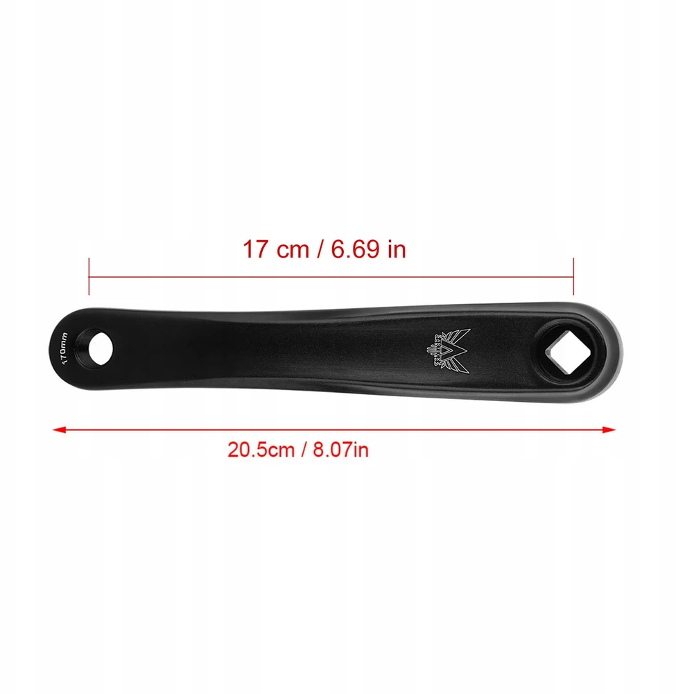 170 mm DVIRAČIO KAIRĖS VIENOS GRANDINĖS švaistiklio svirtis (ROMBIDAL HOLE)