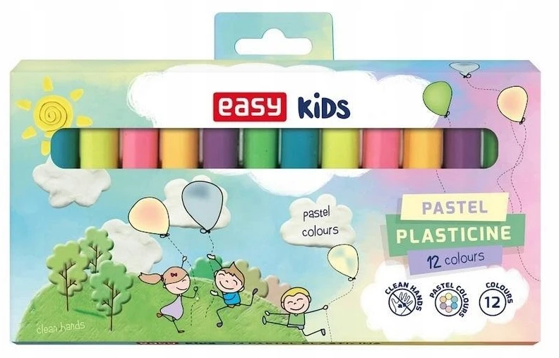 Easy Stationery 1Deame 12 KŪRYBINGŲ SPALVŲ PASTELINĖS PLASTELINĖS RINKINYS MENO MOKYKLAI *7183*