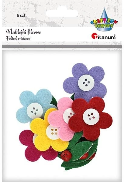 1Deame 3D veltinio lipdukai gėlės 6vnt - Titanum