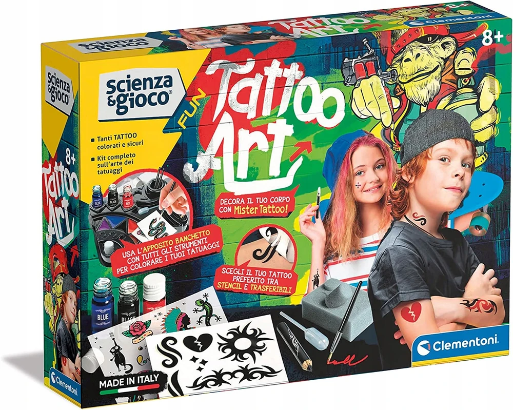 1X Mokslinės pramogos, šaunios tatuiruotės, eksperimentinis rinkinys vaikui, PUIKUS