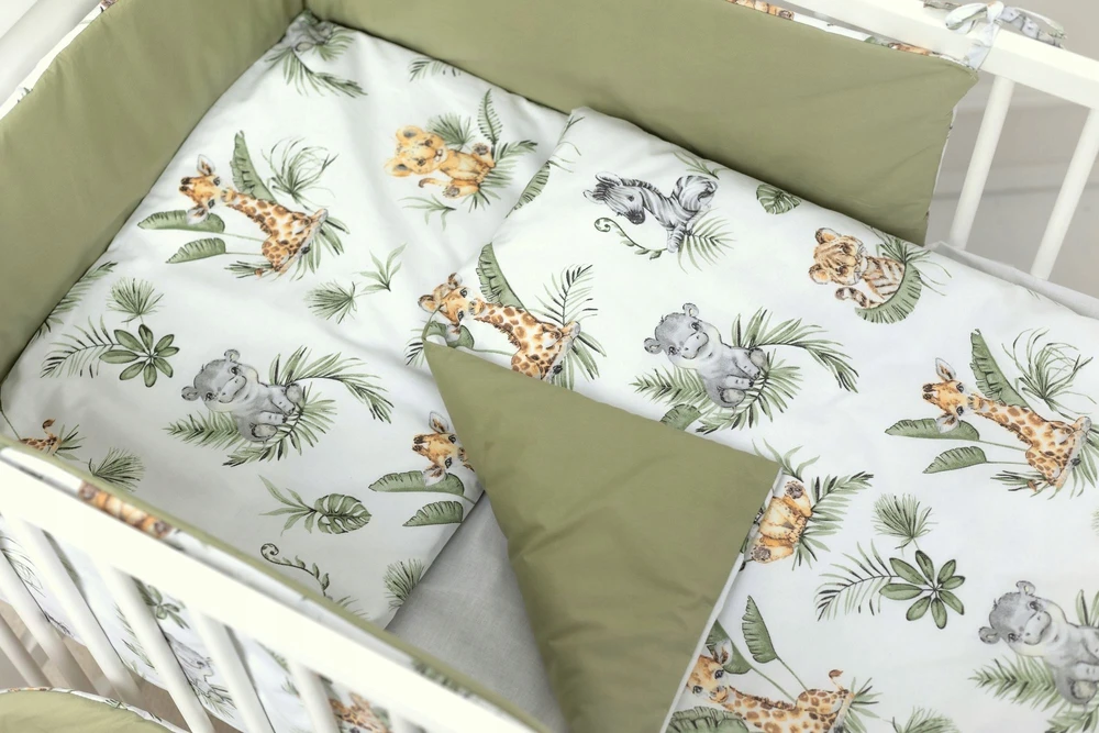 2 DALIES PATALYS VAIKŲ LOVAČIAI 120x90 LOVIŠTEI 120x60 MEDVILNĖ 100%
