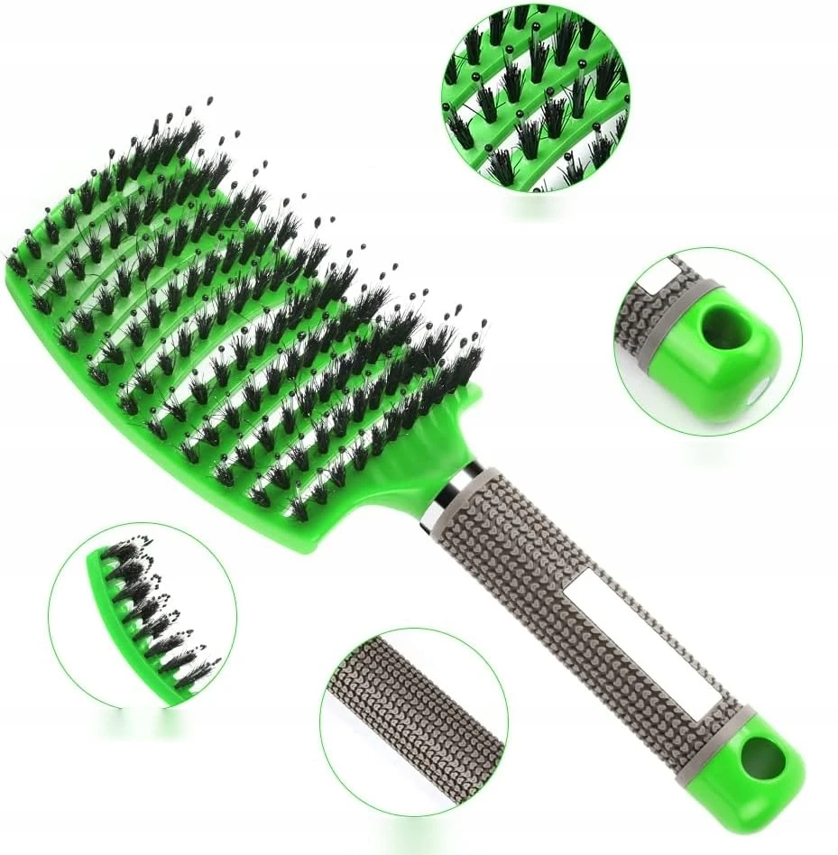 2 DALIS LAUKINIŲ ŠERIŲ NAILONINIŲ ŠEPEČETŲ ERGONOMINIS NESLYDIMO MASAŽAS
