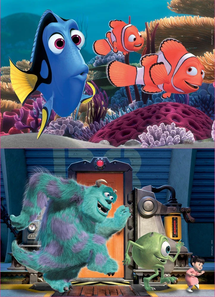 G3 2 dėlionės DISNEY PIXAR, 3-5 metų, 2x25 dalių