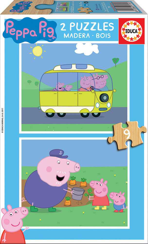 Educa dėlionė 2x9 vnt. - Kiaulytė Peppa