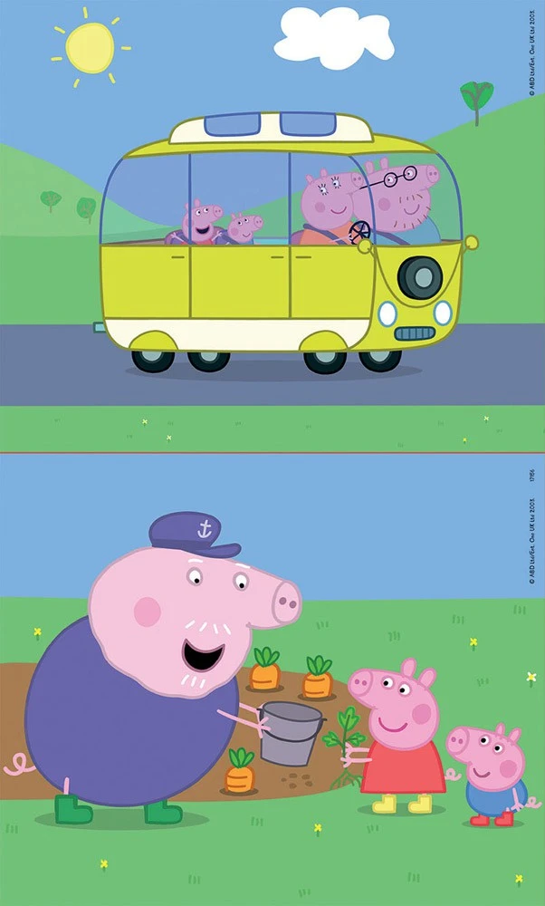Educa dėlionė 2x9 vnt. - Kiaulytė Peppa