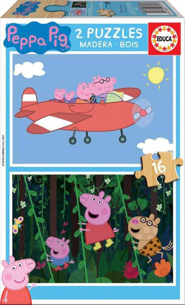 Educa dėlionė 2x16 vnt. - Kiaulytė Peppa