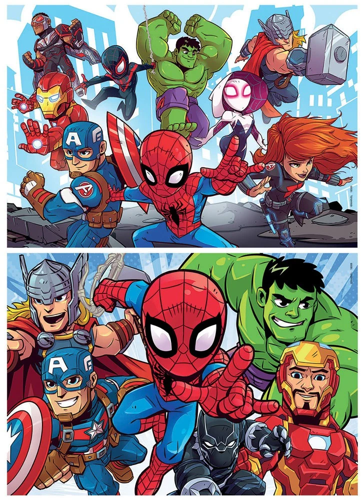 G3 2 dėlionės SUPER HEROJUS ADVENTURES 3+ metų, 2x25 dalių