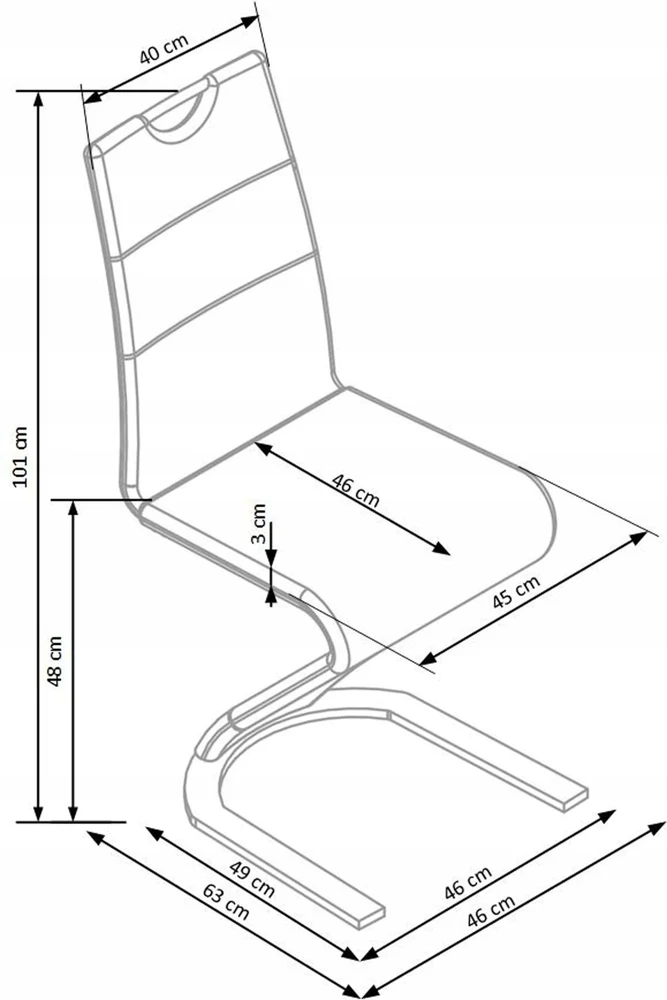 2-jų kėdžių komplektas Halmar K188, baltas