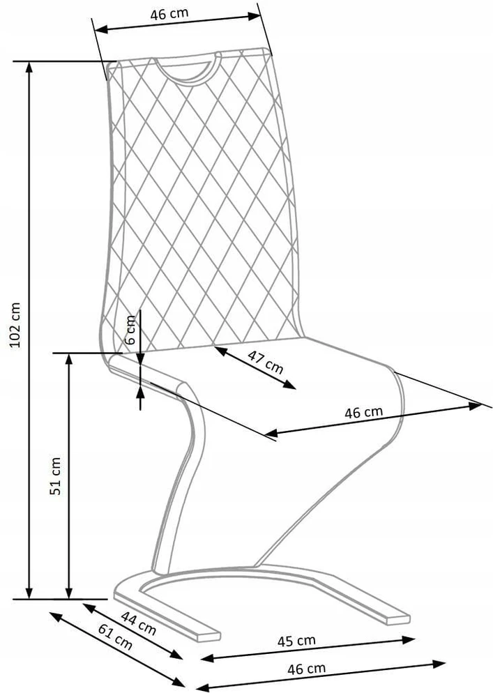 2-jų kėdžių komplektas Halmar K442, pilkas