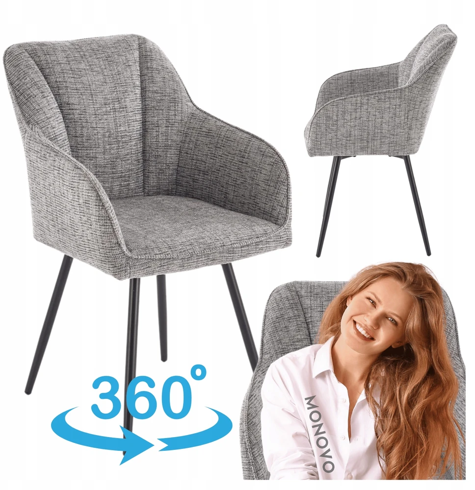 Halmar K576 chair pilkas