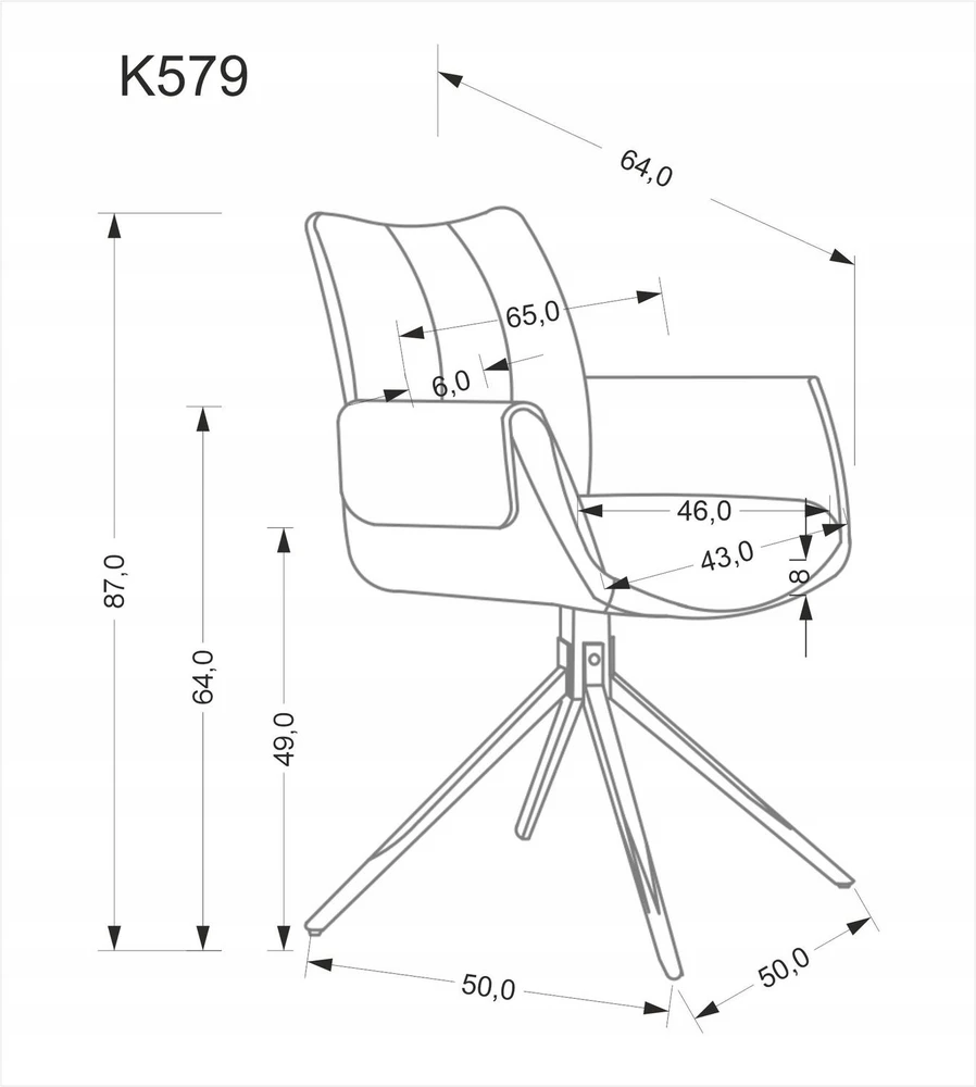 Halmar K579 chair, žalias