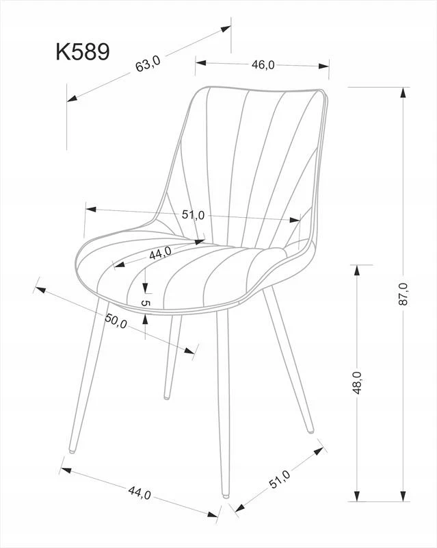 Halmar K589 chair, beige