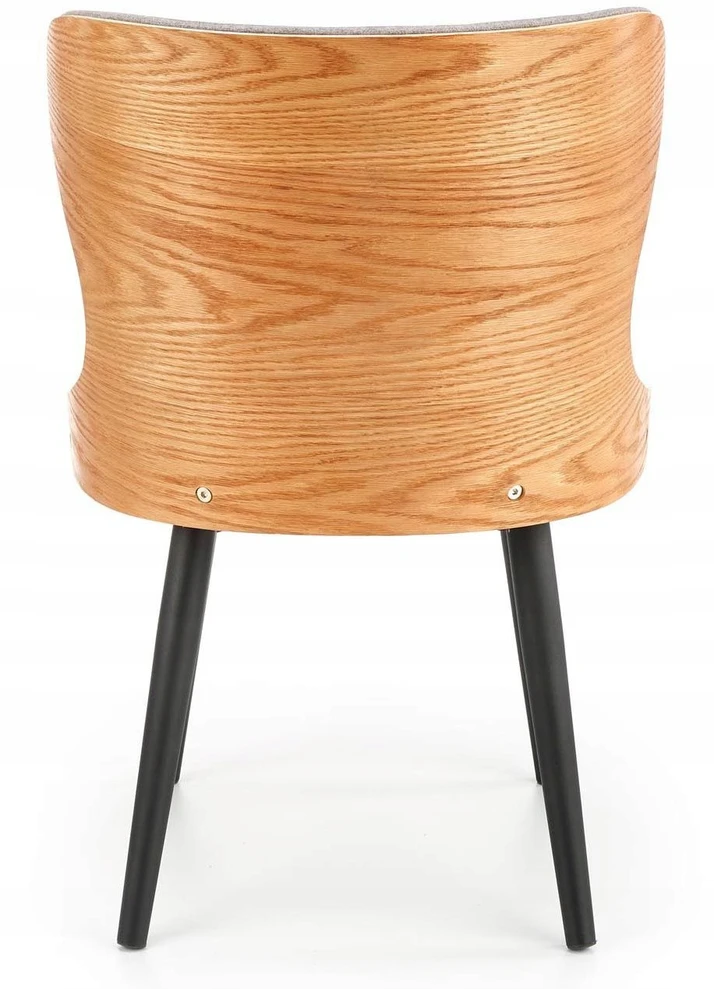 2-jų kėdžių komplektas Halmar Loft K452, pilkas/šviesiai rudas