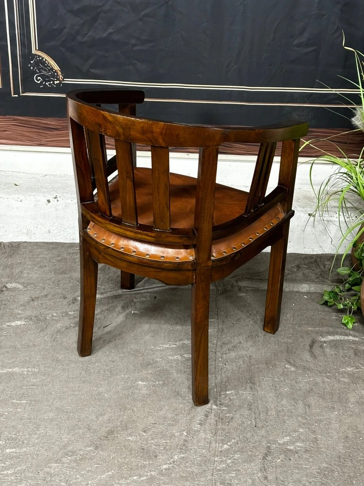 2 KĖDŽIŲ RINKINYS Antyki24 Naujas Lenong Retro Medinis Oda Ruda 80cm