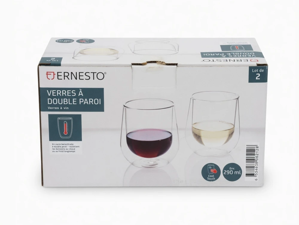 2 terminių vyno taurių rinkinys 290 ml – Double Walls ERNESTO