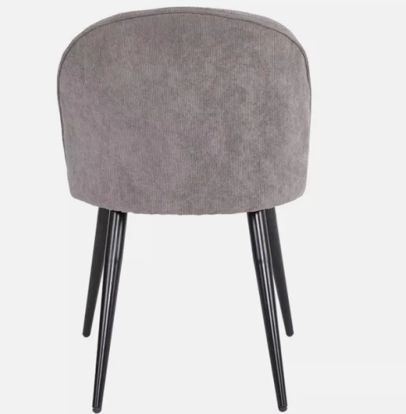 2 valgomojo kėdžių komplektas, pilkas velvetas, metalinis pagrindas, patogus
