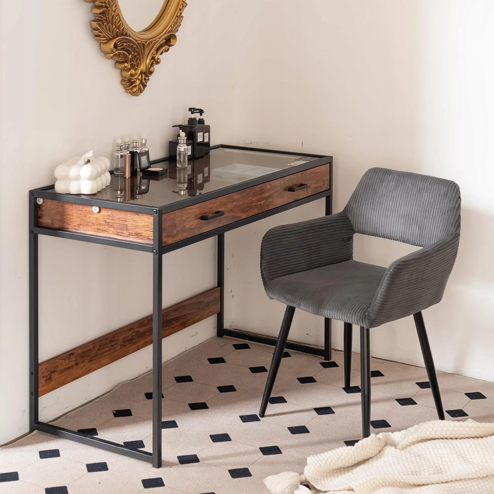 2 velveto skandinaviškų kėdžių rinkinys su ergonomiškais porankiais