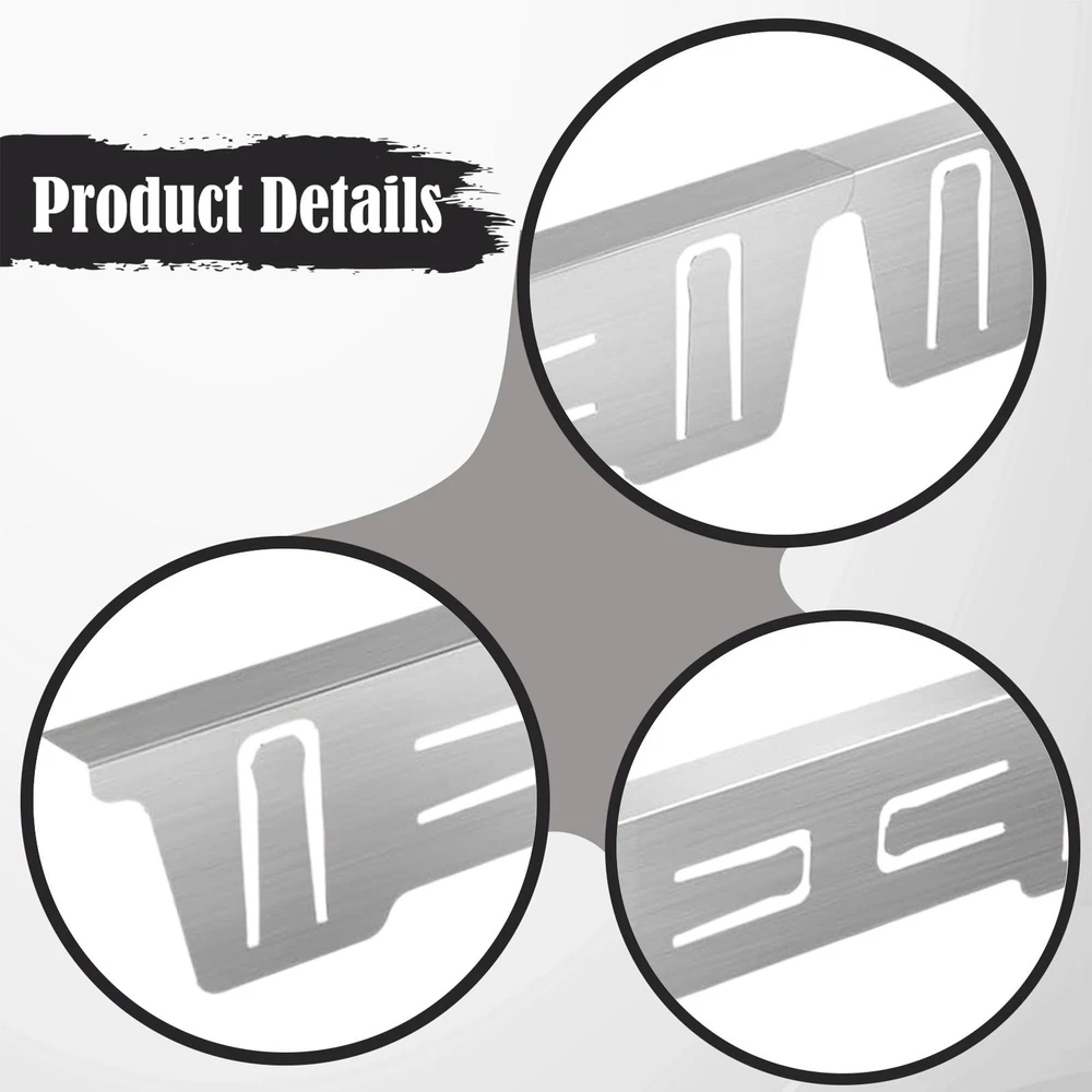 2 vnt krosnelės tarpų dangteliai, lengvai valomi, sumontuojami, sidabrinės spalvos