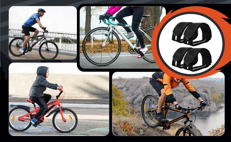 2 VNT LENGVI DVIRAČIO PEDALŲ DIRŽAI DVIRAČIUI