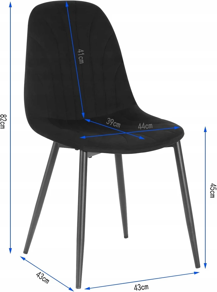 2 X KĖDĖS VALGOMO VIRTUVĖS RINKINYS VELVET METAL LEGS AS