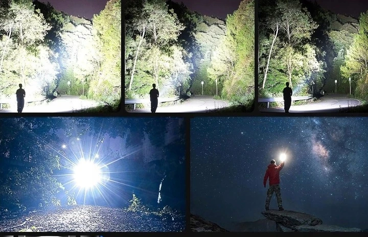 20 000 liumenų LED žibintuvėlis, GALINGAS, LABAI ILMO ATSTOVIMO, ATSPIRUS VANDENIUI taktikos