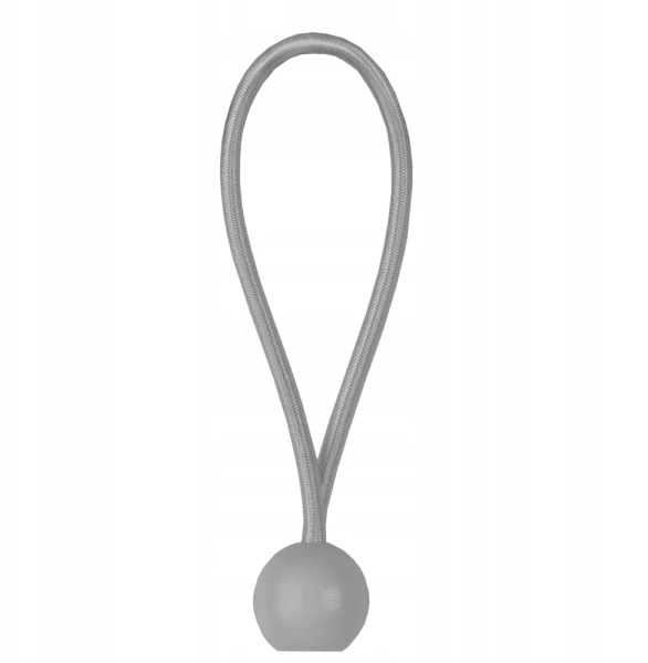 Bradas 20 cm brezento tvirtinimo gumelių su kamuoliukais rinkinys, 10 vnt. BCB-0520GY-B