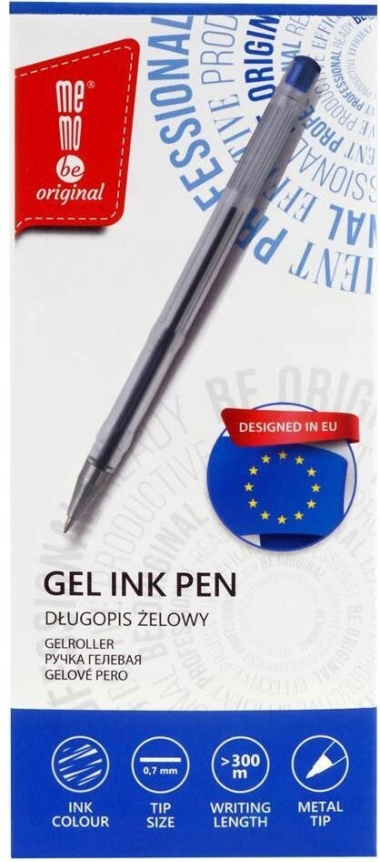 20 vnt. Memobe gelio rašikliai, 0.7mm, mėlyni