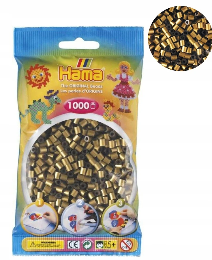 207-63 HAMA MIDI BEADS 1000 DARK GOLD