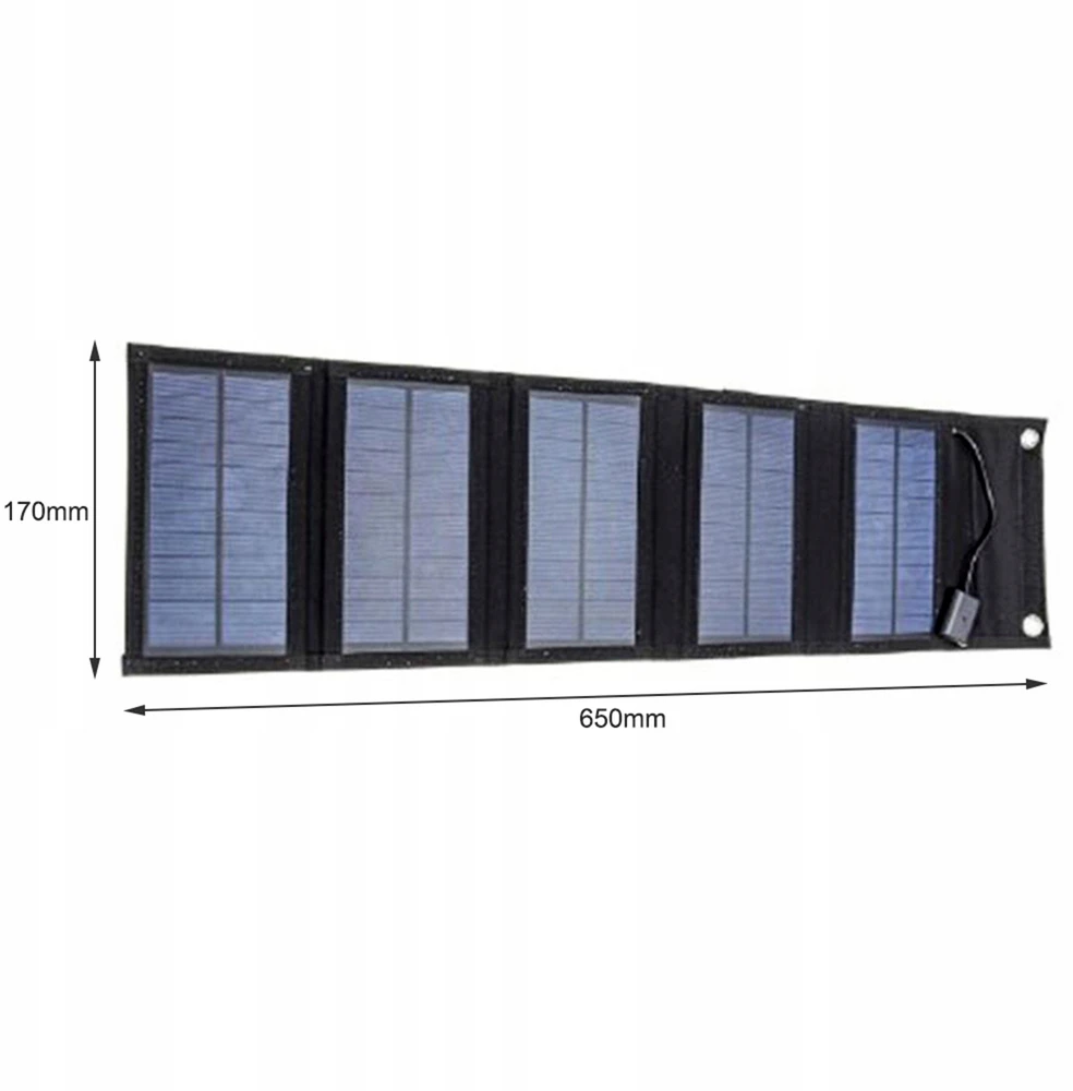 20W saulės įkroviklis Sulankstomas saulės skydelis su USB