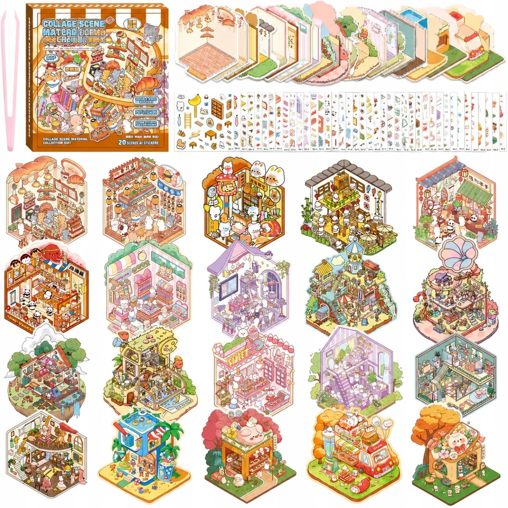 20x 3D BOX LIPDUKAI ANTISTRESINIAI lipdukai NAMAS SU SCENE BOX