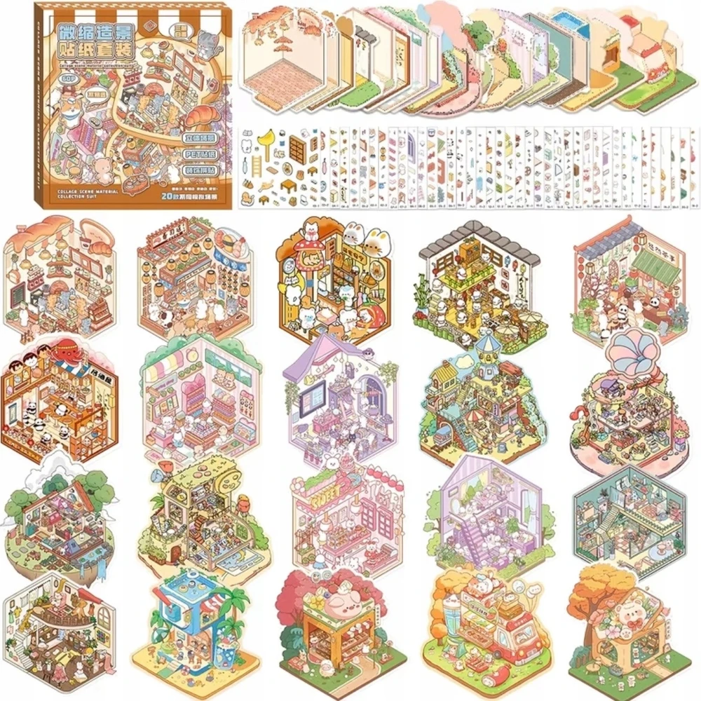 20x 3D DĖŽĖS STIPRIJAI ANTISTRESINIAI ANTISTRESAI TIKTOK HOUSE ROOMBOX SCENAS
