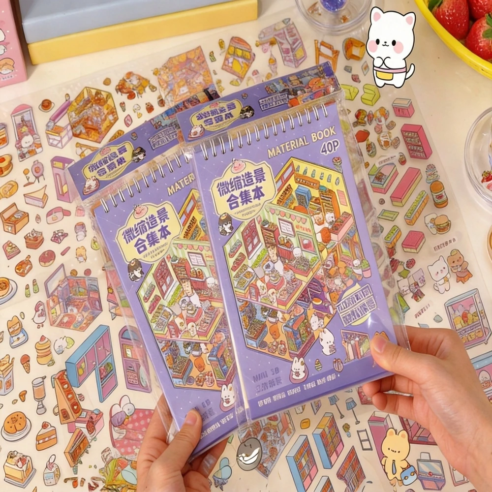 20x CREATIVE PREMIUM rinkinys Scrapbook HOUSES DIY lipdukai su pincetu