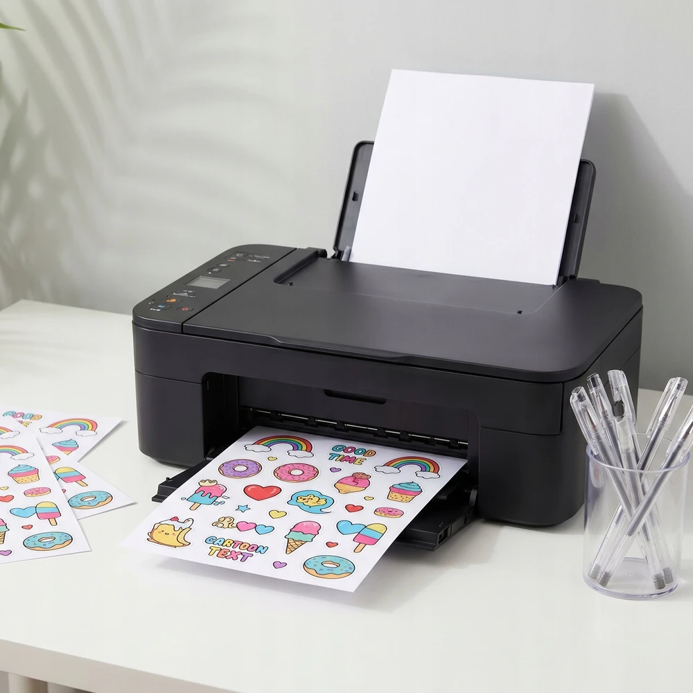 20x lipnus skaidrus vinilinis popierius, skirtas A4 DIY lipdukų spausdinimui