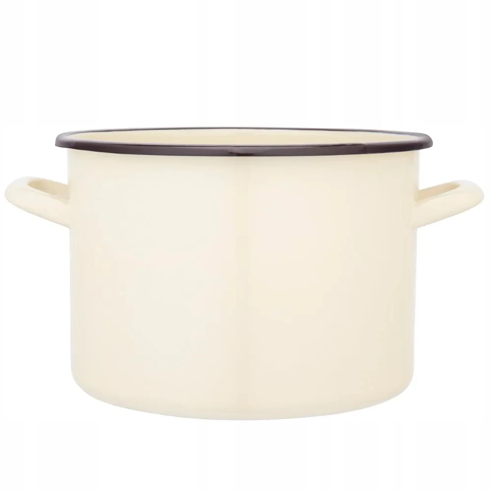 Altom Design 2,2 l tradicinis emaliuotas puodas Silesia dujoms ir indukcijai, kreminis, 16 cm