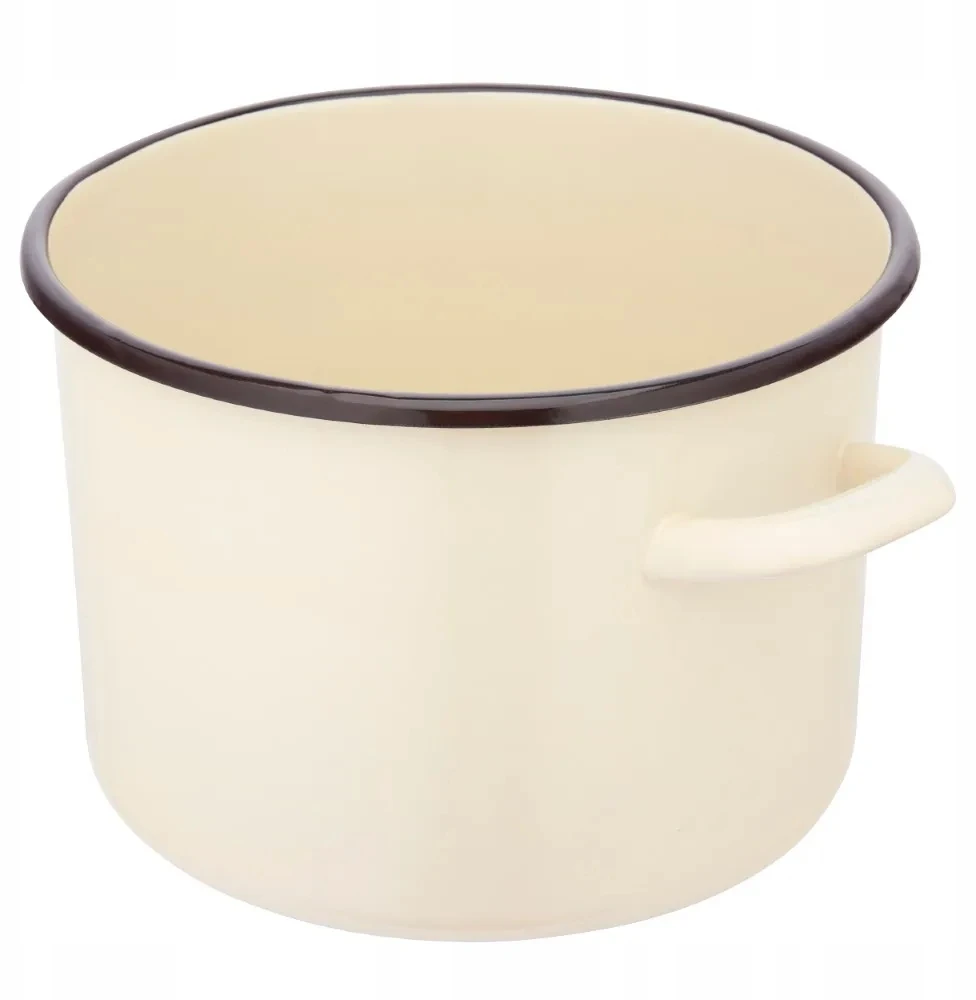 Altom Design 2,2 l tradicinis emaliuotas puodas Silesia dujoms ir indukcijai, kreminis, 16 cm